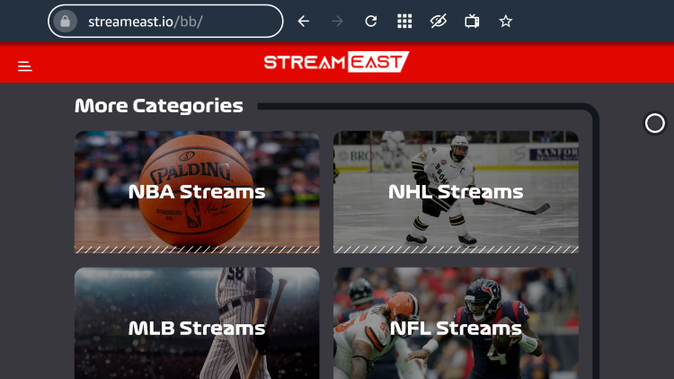 Stream East – Best Sports Streaming Website to Watch NFL, NHL, NBA, Football